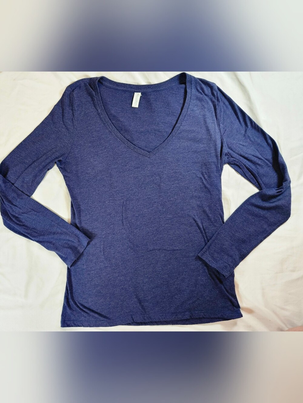 Threads 4 Thought Womens Dark Blue Long Sleeve V-neck Pullover Top Size XL